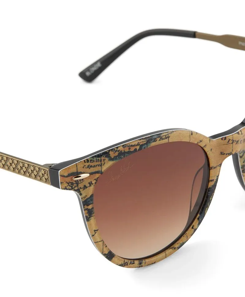 Patricia Nash Womens Blondie European Map Print Non-Polarized Sunglasses