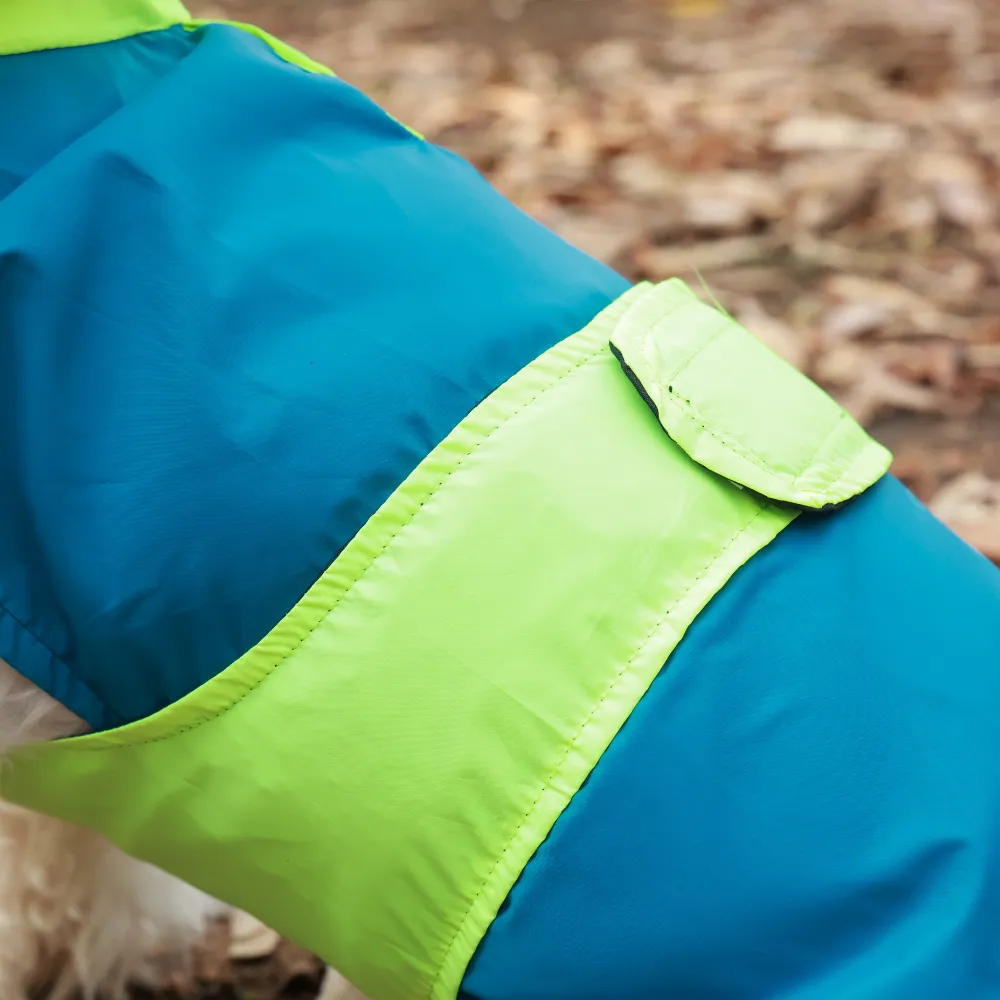 Pet Set Go Splash Waterproof Raincoat for Dogs (Neon Blue)