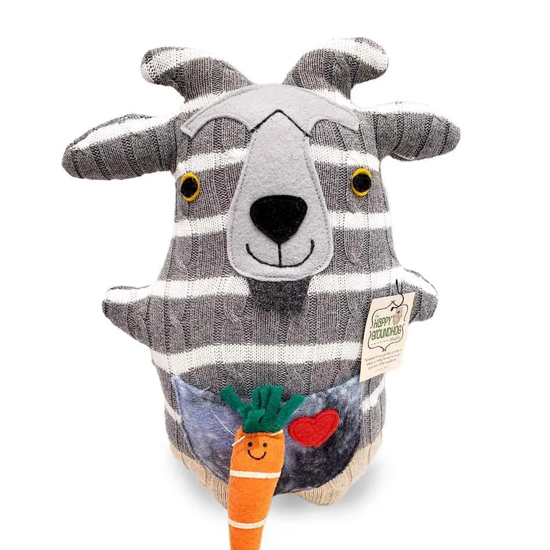 Plush - Goat with Carrot by Happy Groundhog Studio