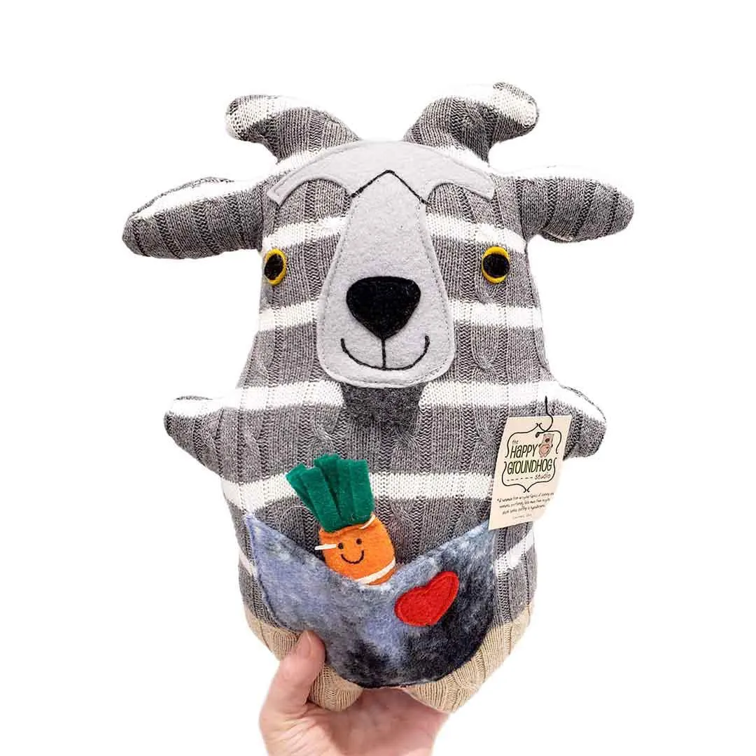 Plush - Goat with Carrot by Happy Groundhog Studio