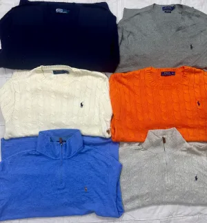 Polo 1/4 , Cable Knite,Round Neck Sweaters