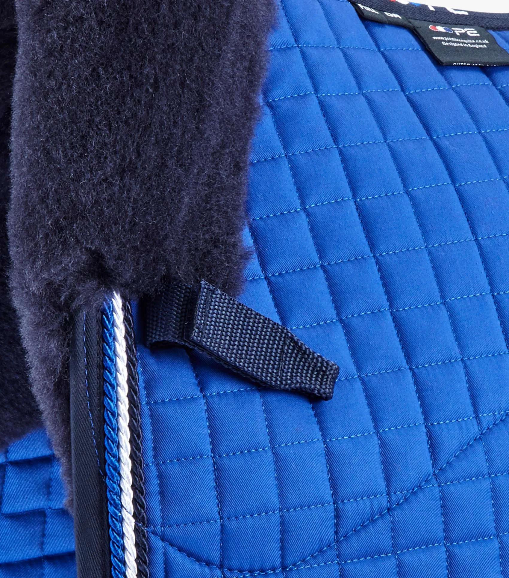 Premier Equine Merino Wool Half Lined European Dressage Pad Royal Blue/Navy