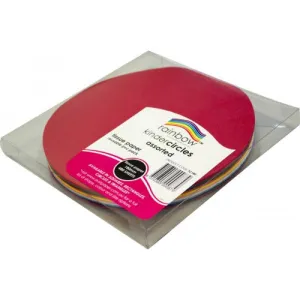 Rainbow Premium Tissue Circles 17GSM Double Sided 180mm 480 Sheets Per PVC Box Assorted