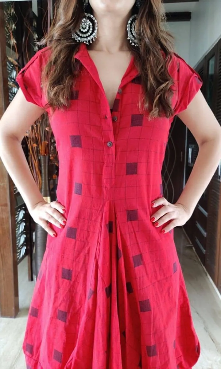 Red Checked Dress