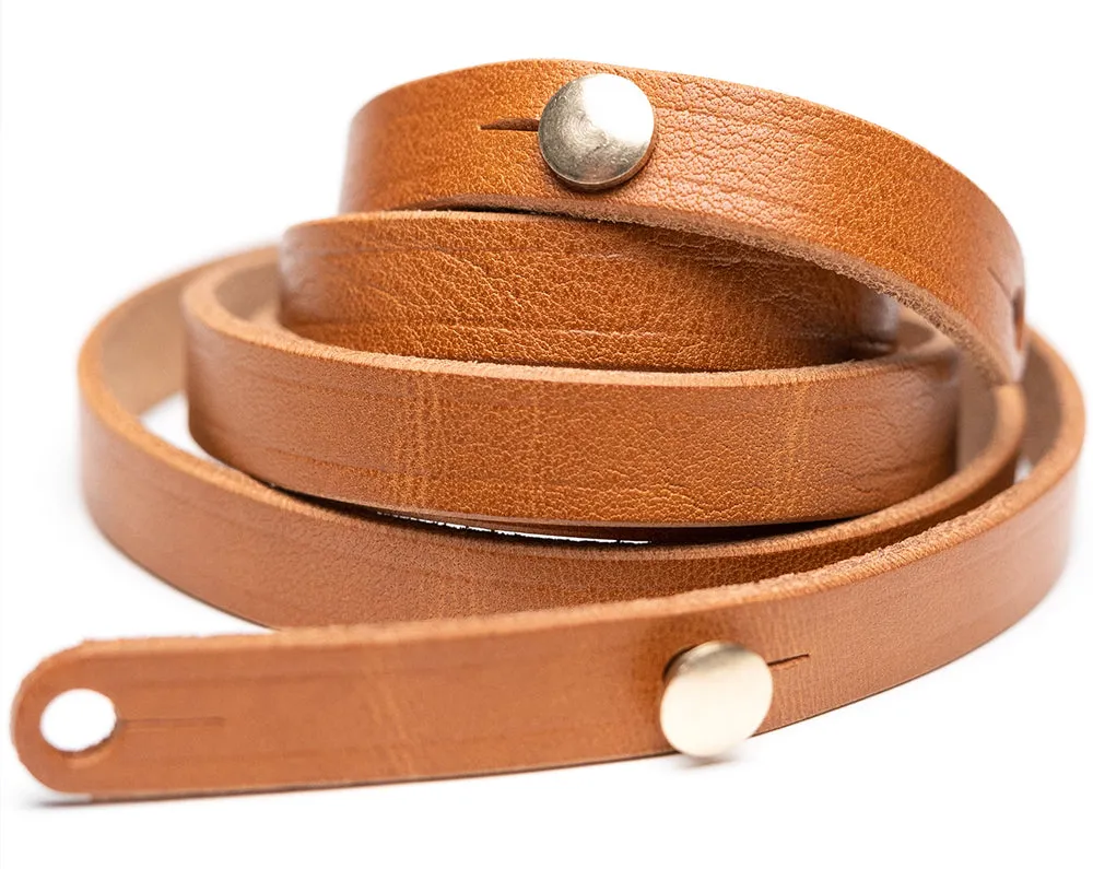 Robrasim Vegetable Tanned Leather shoulder belts, Handmade Shoulder Leahter Strap for Messenger, telescope, Camera and More