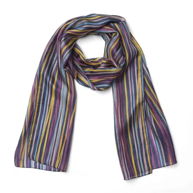 Silk Scarf - Vienna Navy