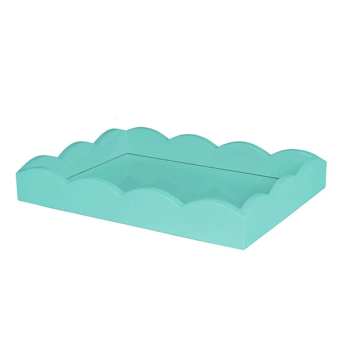 Small Scallop Rect Tray | Turquoise