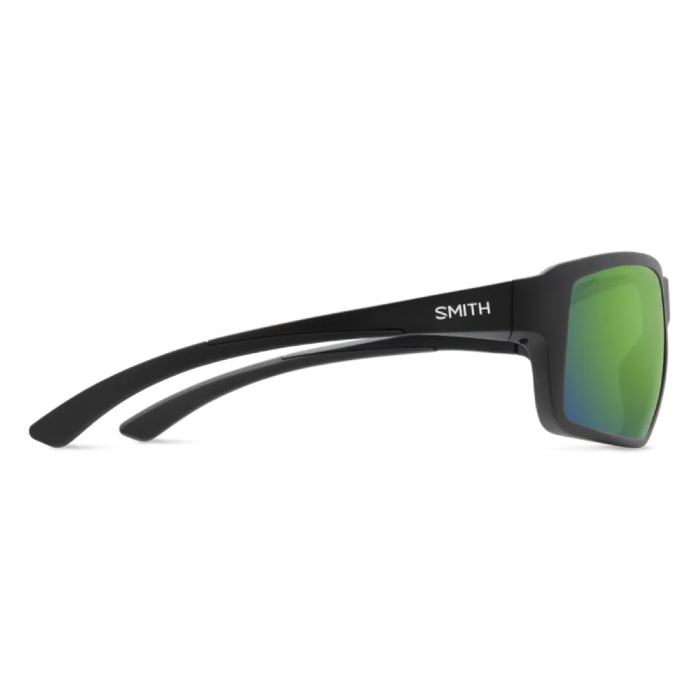 Smith Hookshot Matte Black Frame - ChromaPop Polarized Green Mirror Lens - Polarized Sunglasses