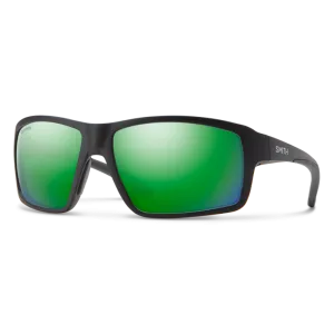 Smith Hookshot Matte Black Frame - ChromaPop Polarized Green Mirror Lens - Polarized Sunglasses