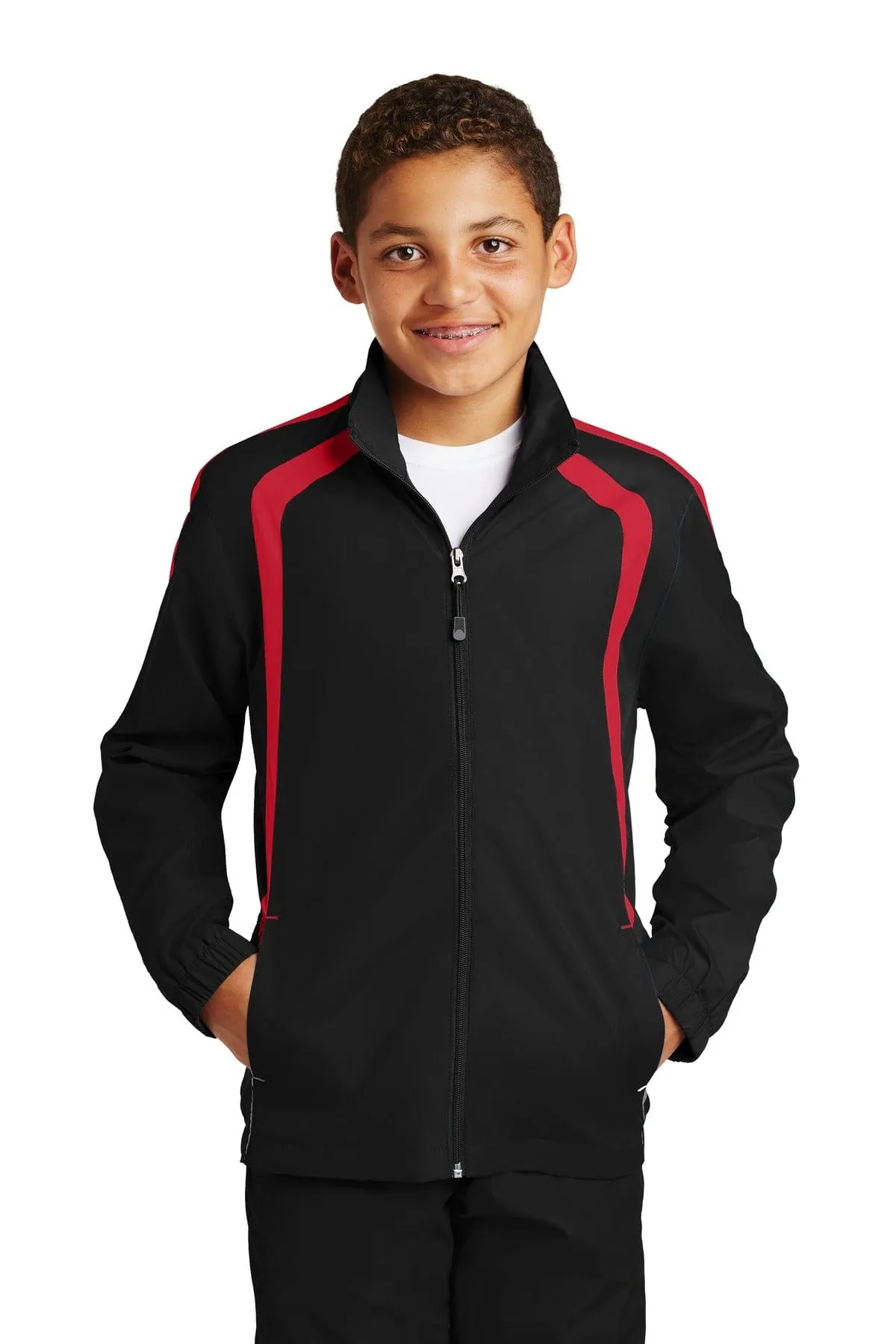 Sport-Tek YST60: Youth Colorblock Raglan Jacket