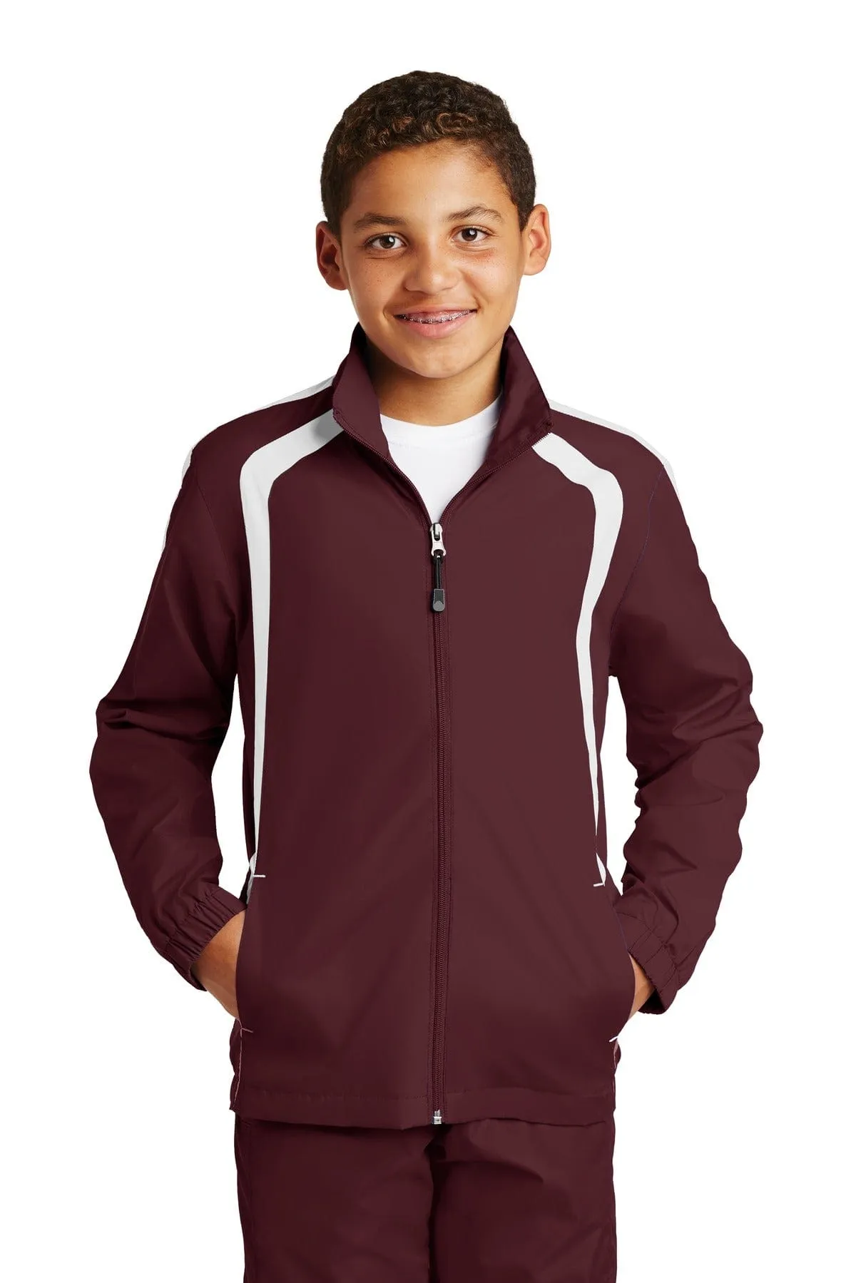 Sport-Tek YST60: Youth Colorblock Raglan Jacket