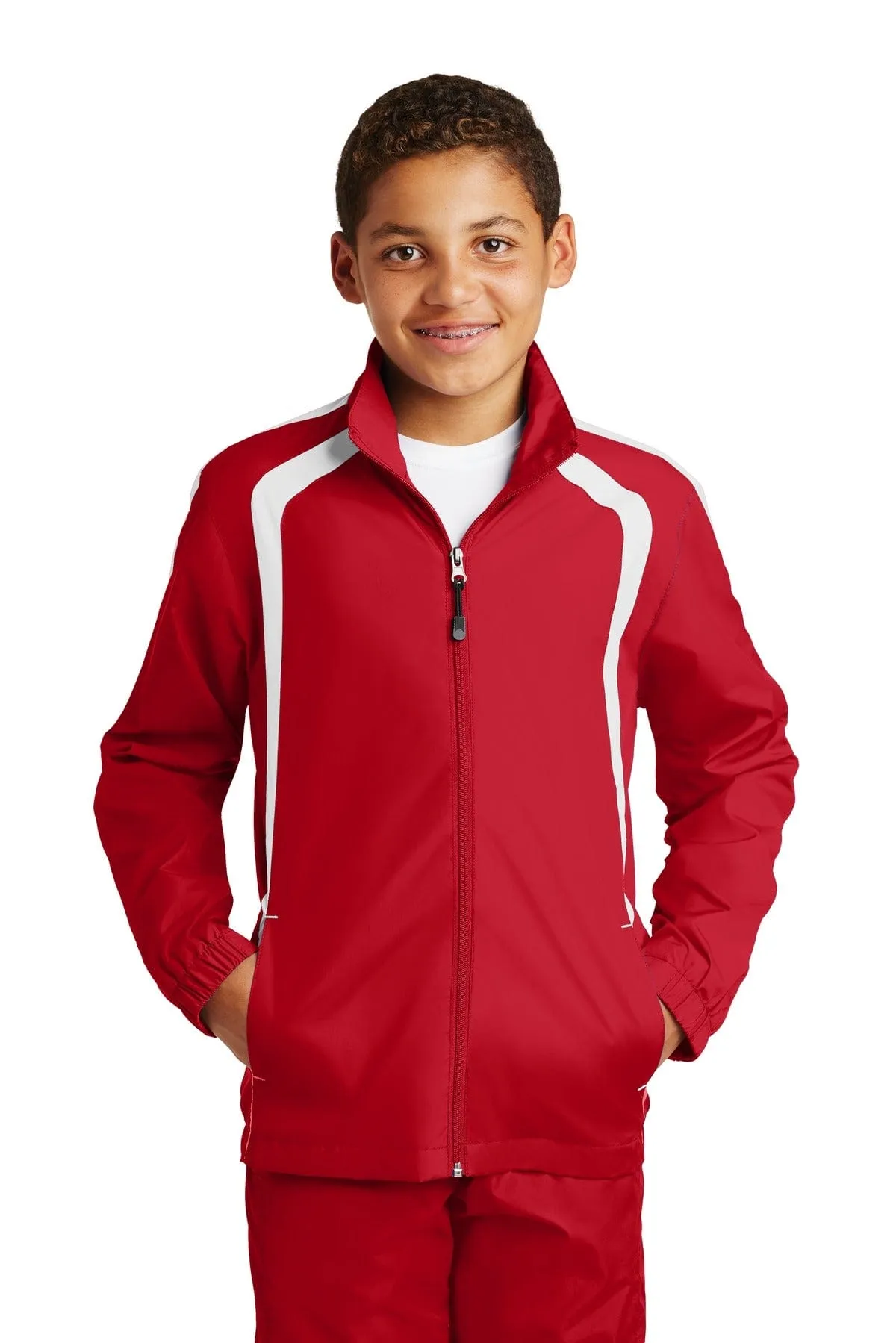 Sport-Tek YST60: Youth Colorblock Raglan Jacket