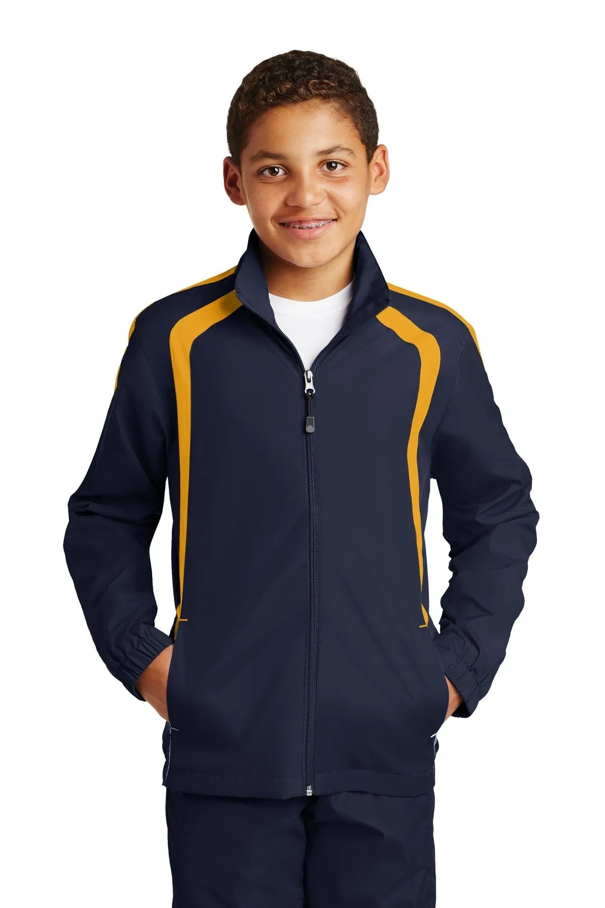 Sport-Tek YST60: Youth Colorblock Raglan Jacket