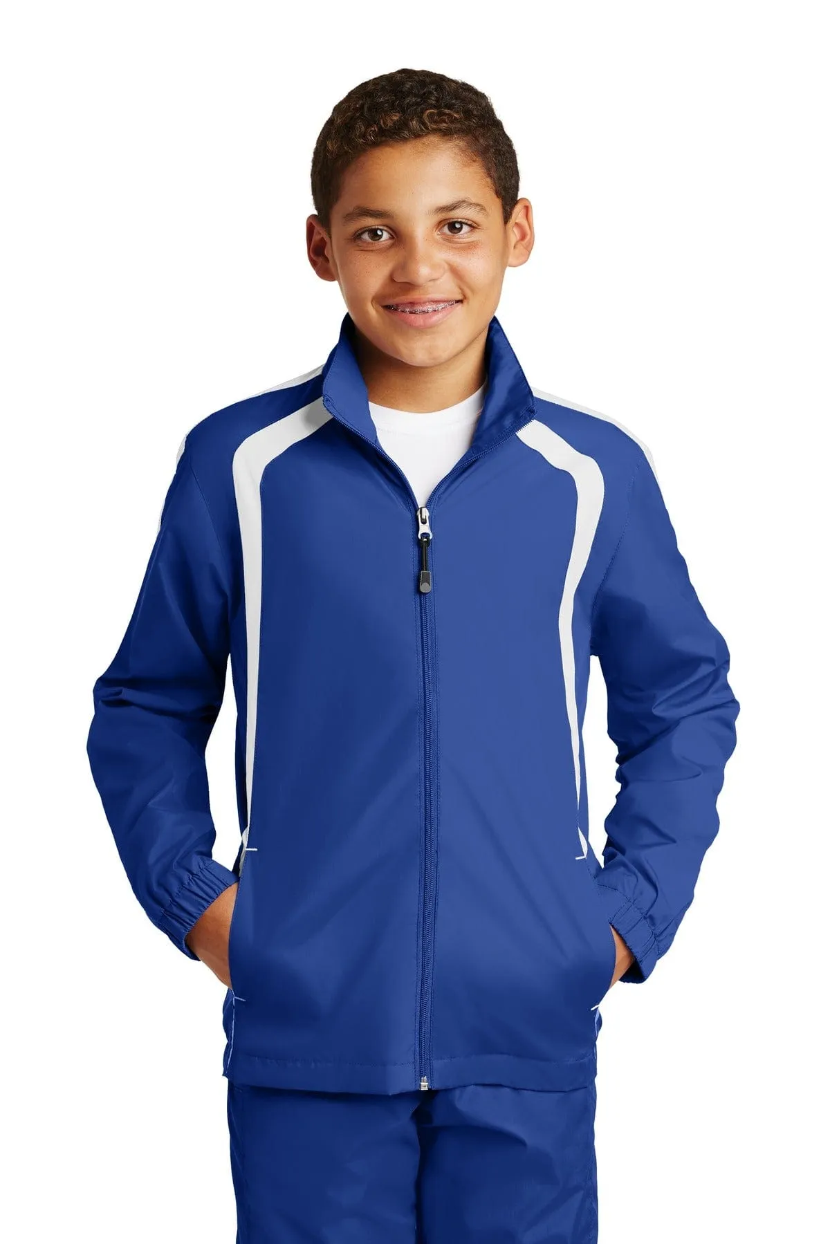 Sport-Tek YST60: Youth Colorblock Raglan Jacket