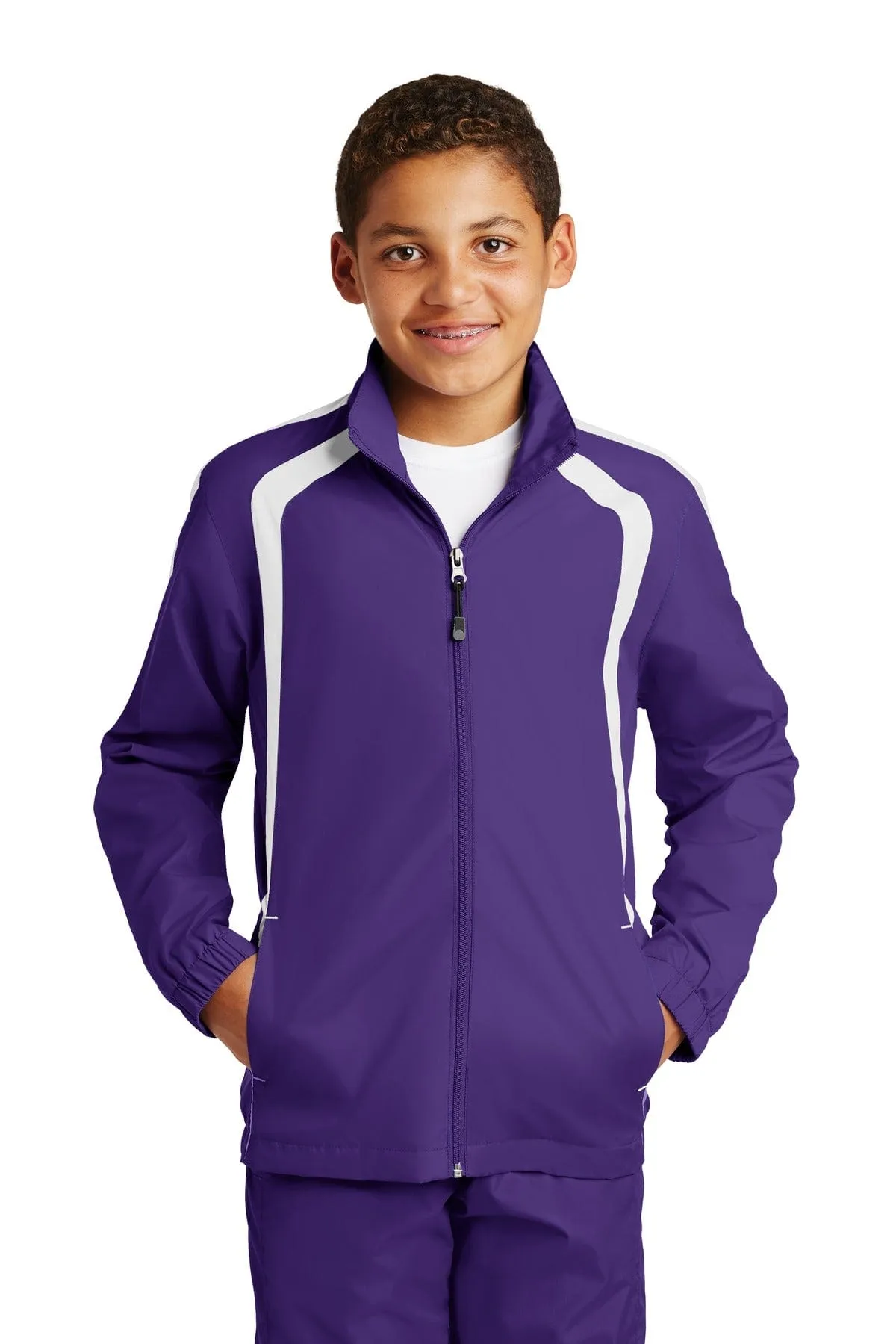 Sport-Tek YST60: Youth Colorblock Raglan Jacket