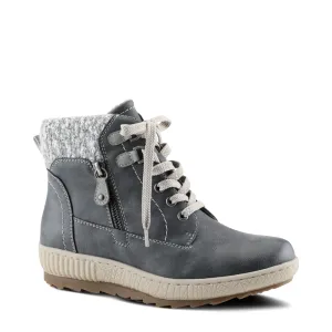 Spring Step Women's Karlene Side Zip Lace Waterproof Boots in Grey