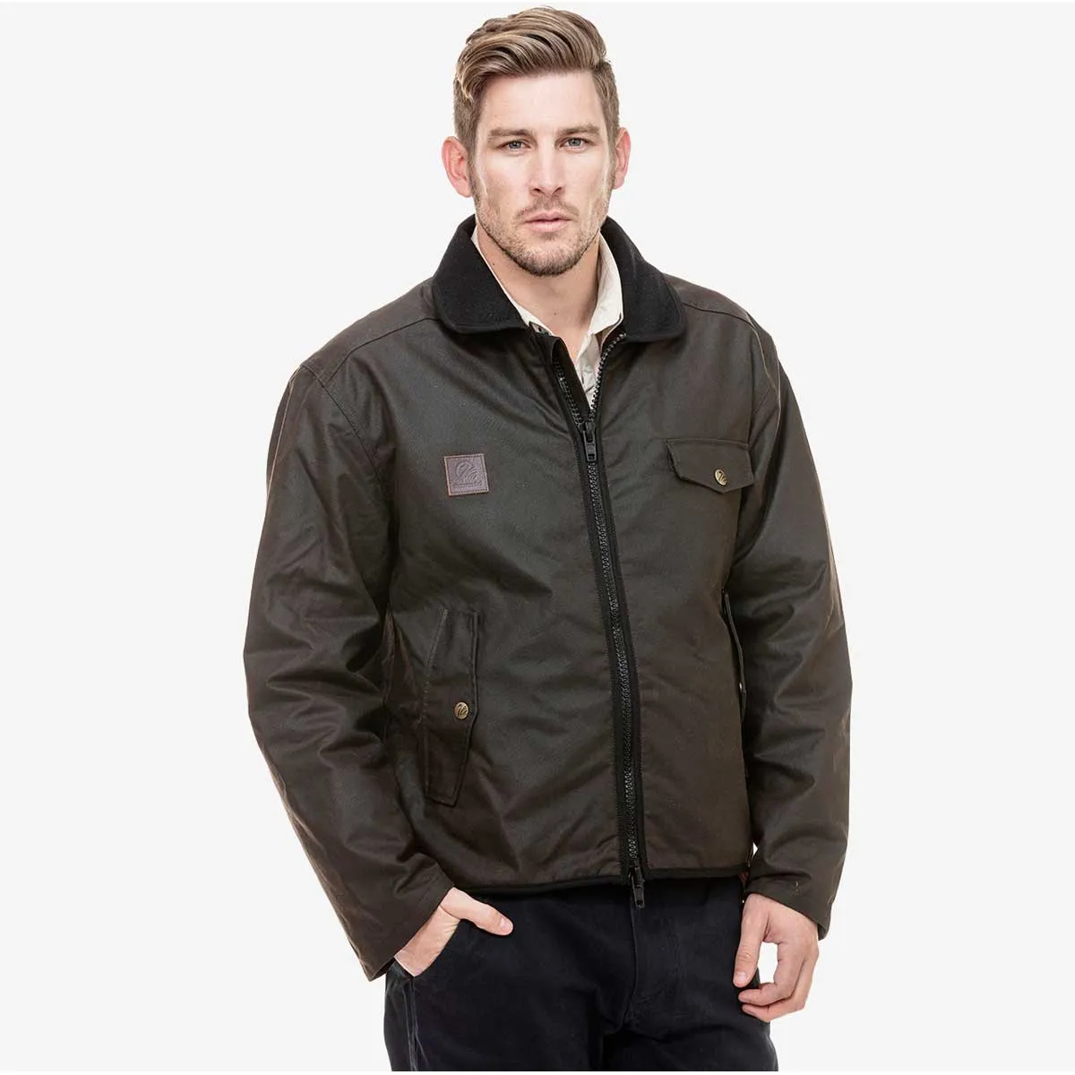 Swanndri Waimak Wool-lined Oilskin Jacket