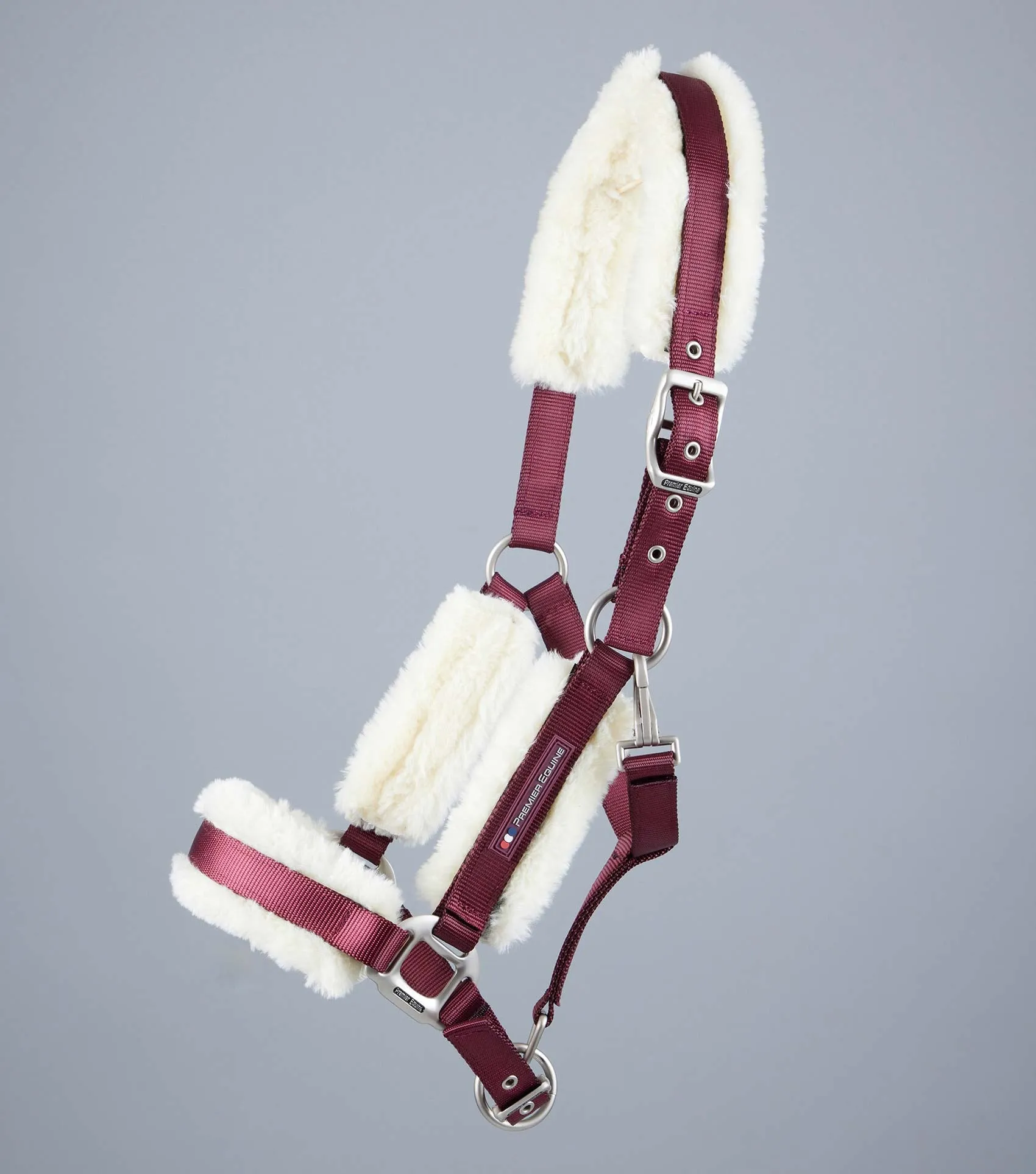 Techno Wool Lined Head Collar Burgundy