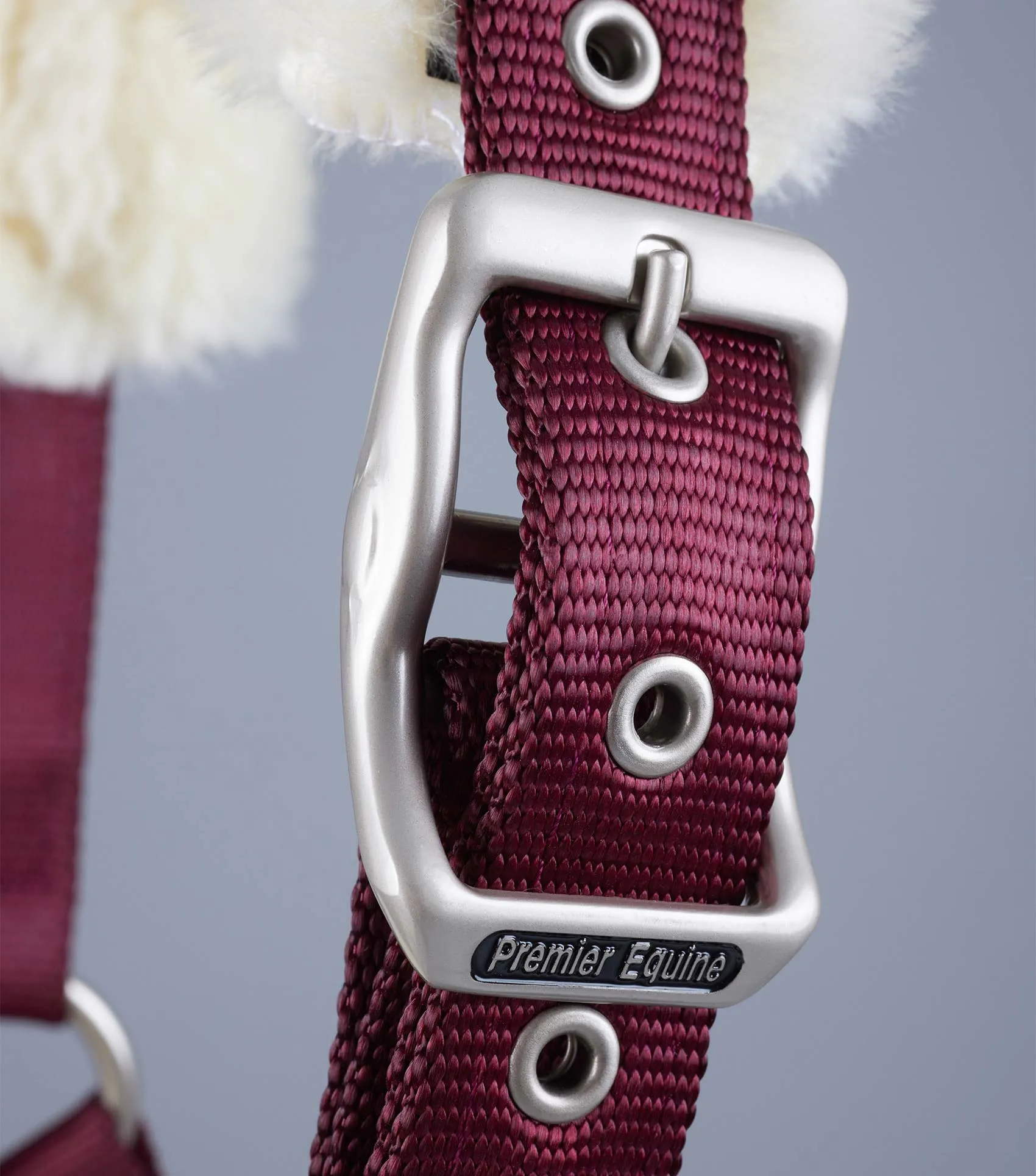 Techno Wool Lined Head Collar Burgundy