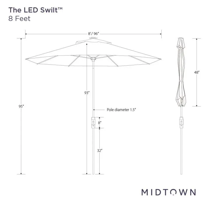 The LED Swilt™ - Sunbrella Canvas Haze