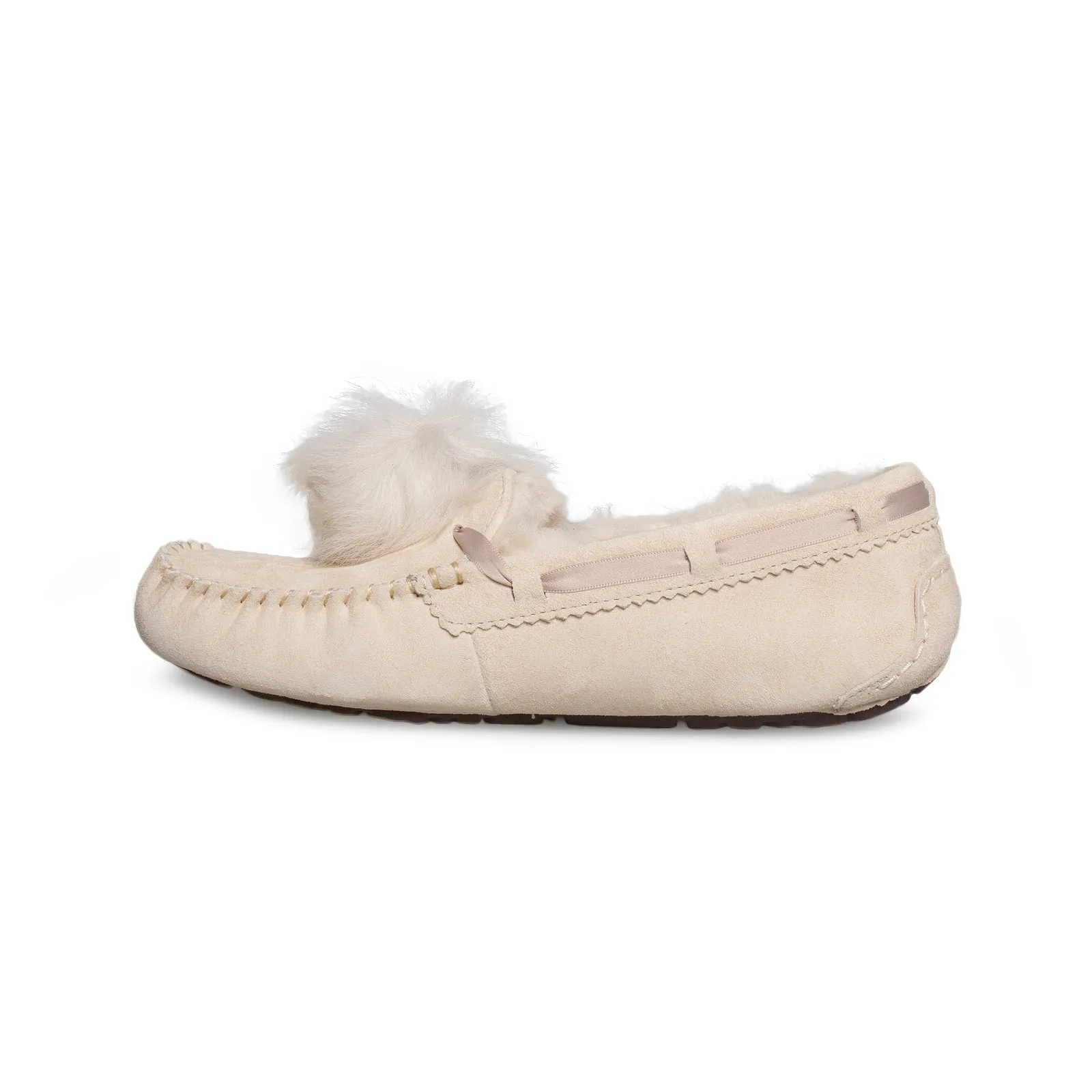 UGG Dakota Pom Pom Cream Slippers - Women's