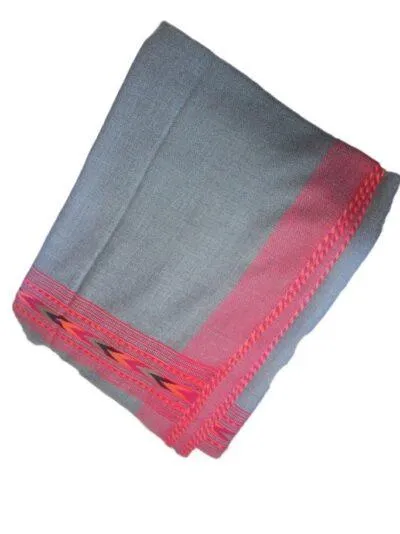 Yak Wool Shawl Dark Silver Grey Colour | Handwoven